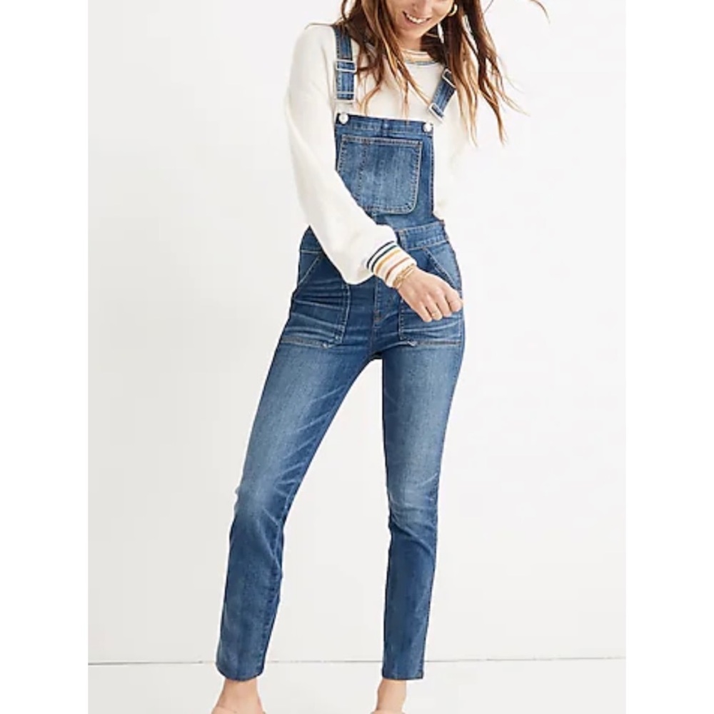 Madewell Skinny Overalls in Jansing Wash